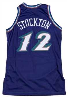 2002-03 John Stockton Game Used Utah Jazz Road Jersey 